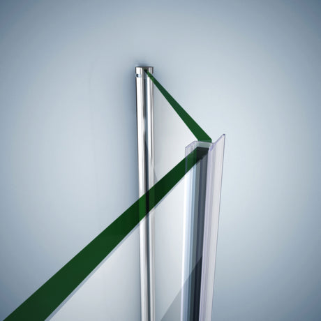 Clear Vinyl Seal with a Flexible Fin, 76 in. Length, for 5/16 in. (8 mm.) Glass Shower Door
