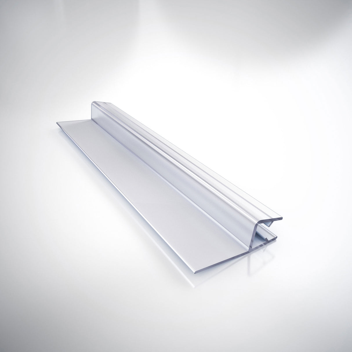 Clear Vinyl Seal with a Flexible Fin, 76 in. Length, for 5/16 in. (8 mm.) Glass Shower Door