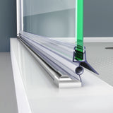 Clear Bottom Vinyl Sweep with a Deflector, 42 in. Length, for 3/8 in. (10 mm.) Glass Shower Door