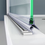 Clear Bottom Vinyl Sweep with a Deflector, 42 in. Length, for 5/16 in. (8 mm.) Glass Shower Door