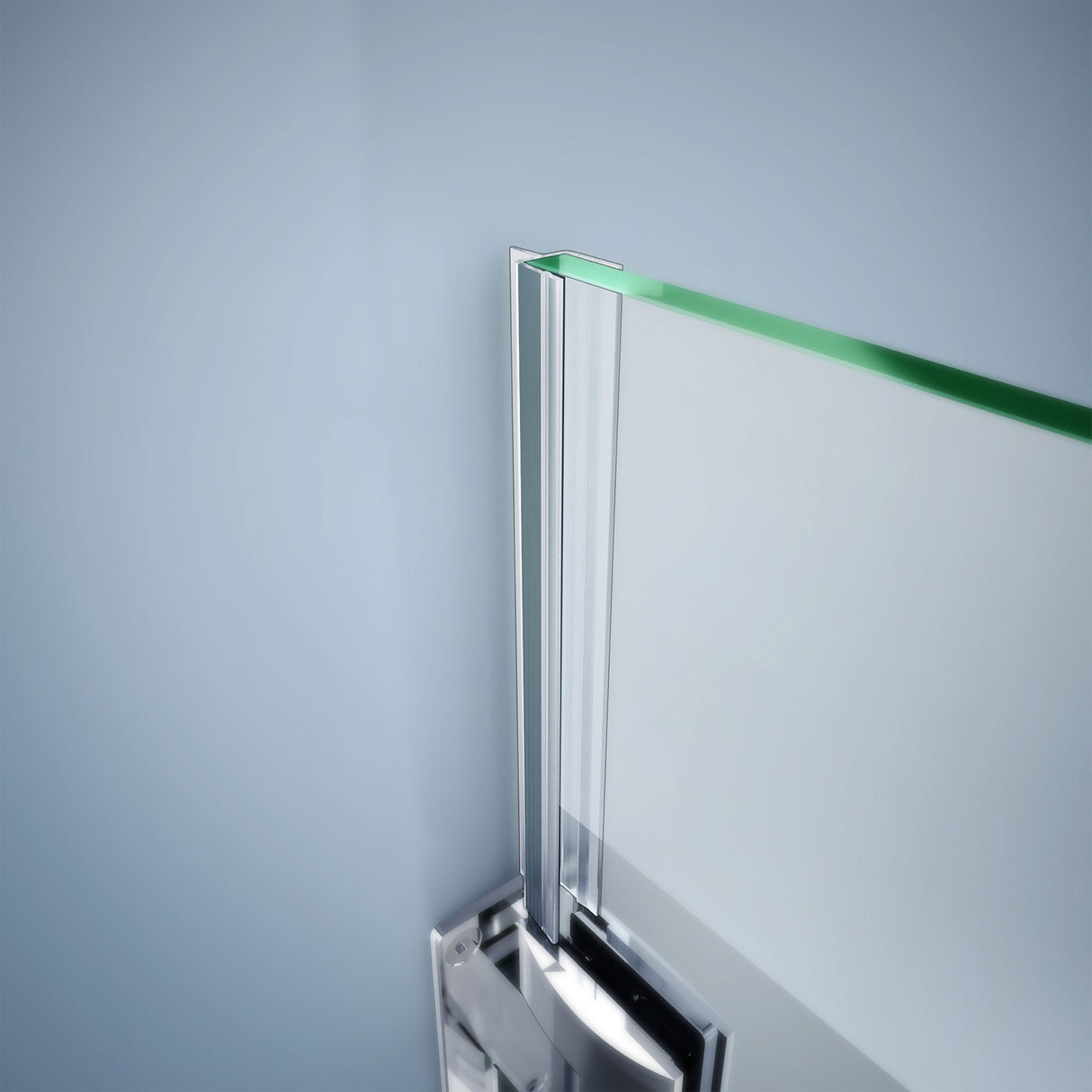 Clear Vinyl Seal with a Flexible Fin, 80 in. Length, for 3/8 in. (10 mm.) Glass Shower Door