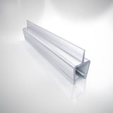 Clear Vinyl Seal with a Flexible Fin, 96 in. Length, for 3/8 in. (10 mm.) Glass Shower Door