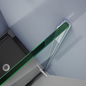 Clear L-Strike with Adhesive Backing, 96 in. Length, for 3/8 in. (10 mm.) Glass Shower Door