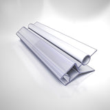 Clear Bottom Vinyl Sweep with a Deflector, 42 in. Length, for 5/16 in. (8 mm.) Glass Shower Door