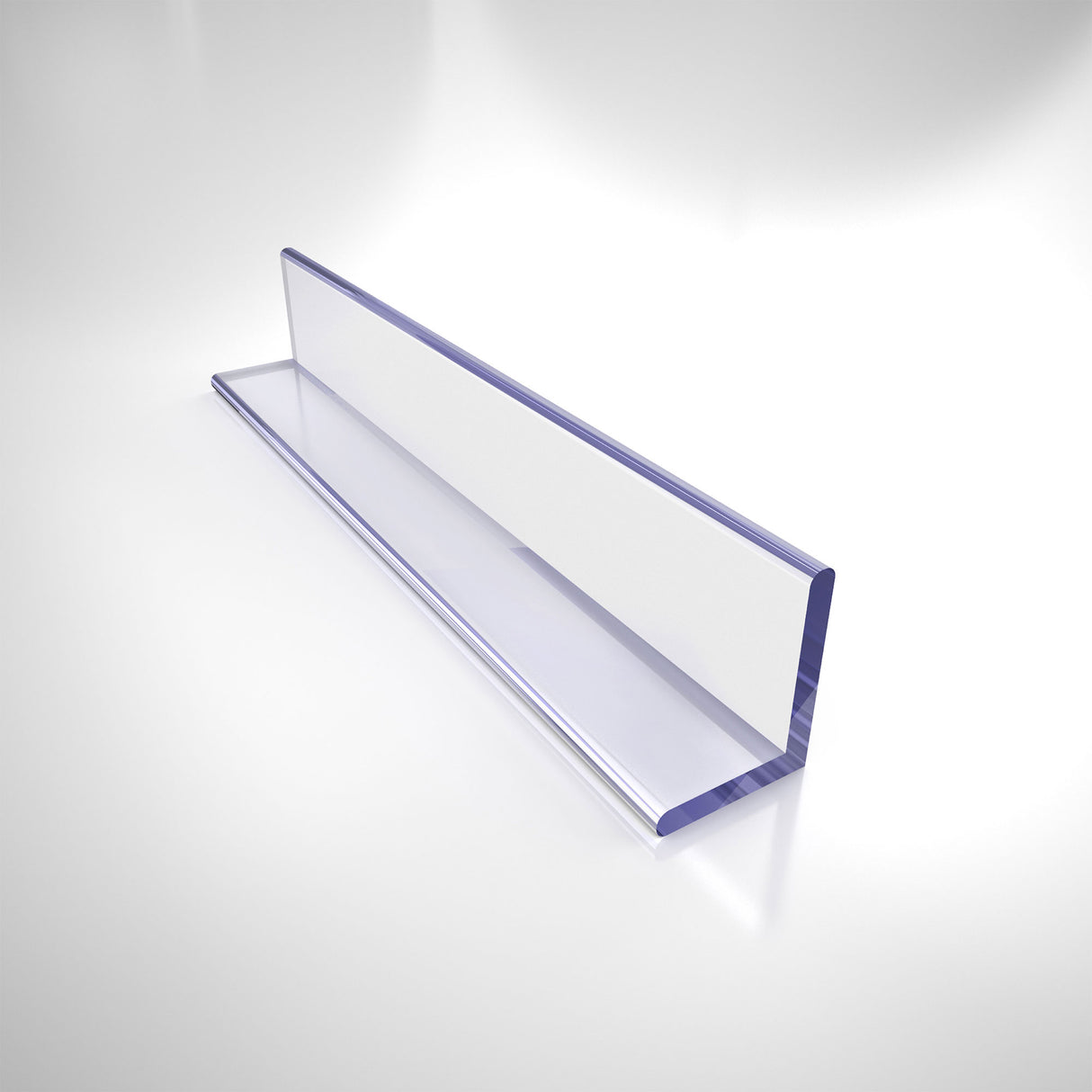 Clear L-Strike with Adhesive Backing, 96 in. Length, for 3/8 in. (10 mm.) Glass Shower Door