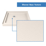 DreamLine Flex 36 in. D x 36 in. W x 74 3/4 in. H Semi-Frameless Pivot Shower Enclosure in Brushed Nickel and Biscuit Base Kit