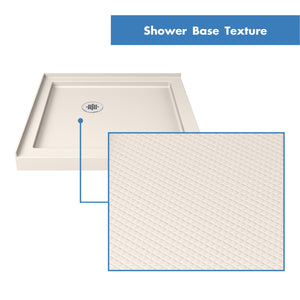 DreamLine Aqua-Q Fold 32 in. D x 32 in. W x 74 3/4 in. H Frameless Bi-Fold Shower Door in Brushed Nickel with Biscuit Base Kit