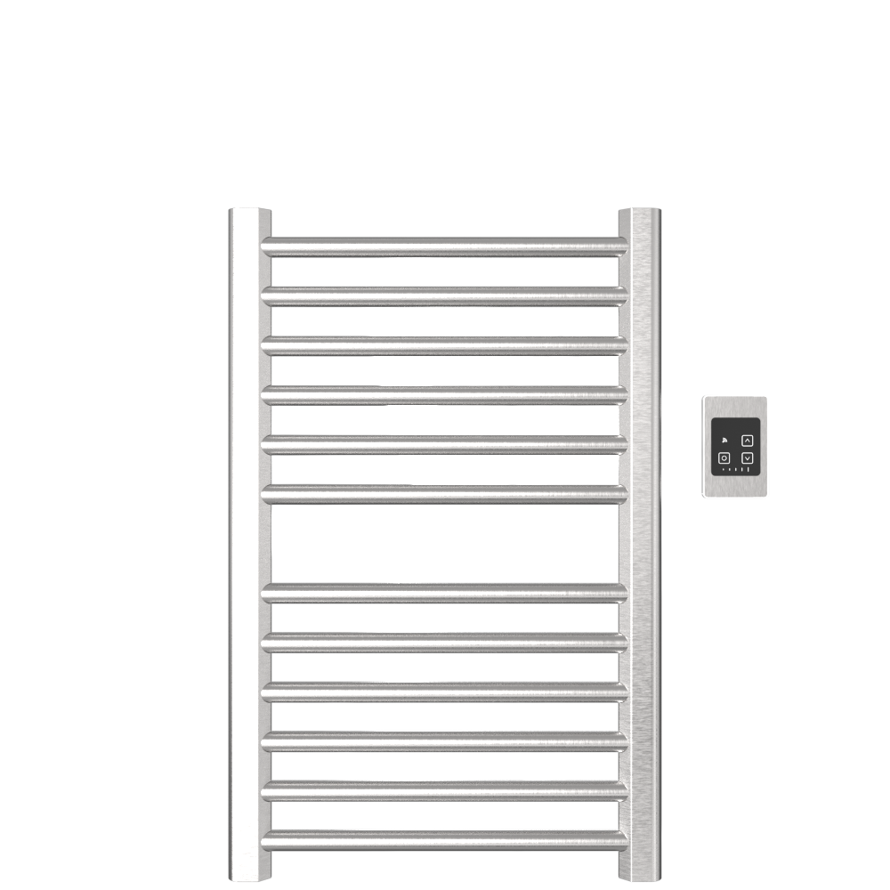 Amba Products S2132B Sirio 12-Bar Hardwired Towel Warmer - 4 x 21.5 x 33.125 in. - Brushed Finish