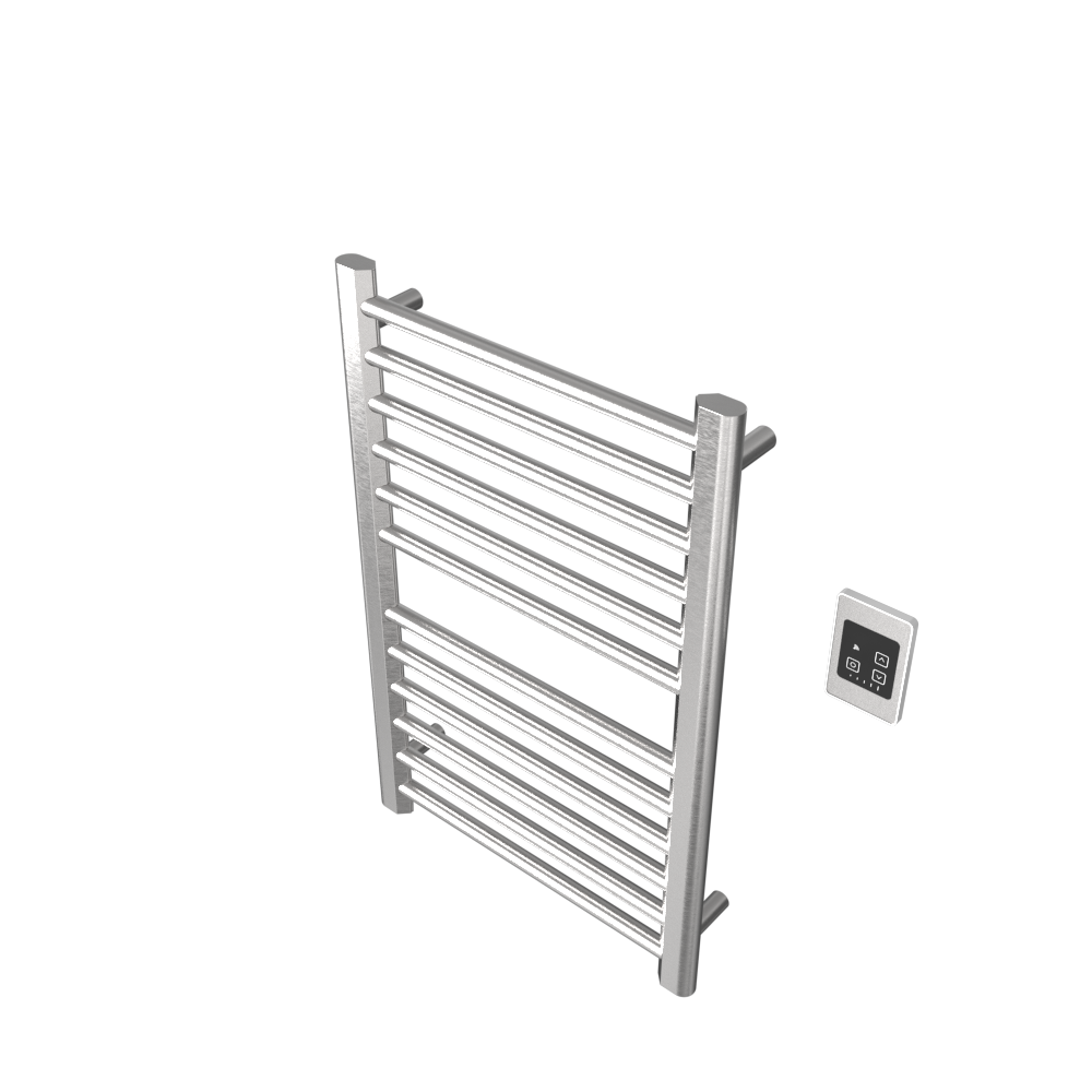 Amba Products S2132B Sirio 12-Bar Hardwired Towel Warmer - 4 x 21.5 x 33.125 in. - Brushed Finish
