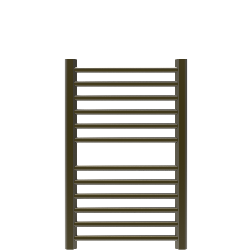 Amba Products S2132BB Sirio 12-Bar Hardwired Towel Warmer - 4 x 21.5 x 33.125 in. - Brushed Bronze Finish