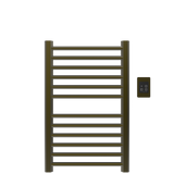 Amba Products S2132BB Sirio 12-Bar Hardwired Towel Warmer - 4 x 21.5 x 33.125 in. - Brushed Bronze Finish