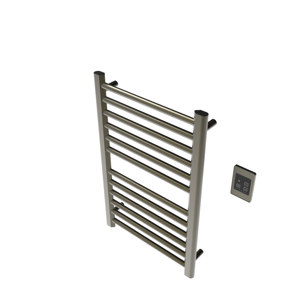 Amba Products S2132BB Sirio 12-Bar Hardwired Towel Warmer - 4 x 21.5 x 33.125 in. - Brushed Bronze Finish