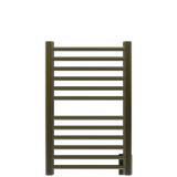 Amba Products S2132BB Sirio 12-Bar Hardwired Towel Warmer - 4 x 21.5 x 33.125 in. - Brushed Bronze Finish