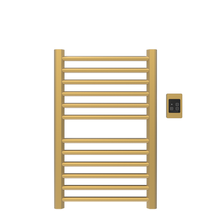Amba Products S2132SB Sirio 12-Bar Hardwired Towel Warmer - 4 x 21.5 x 33.125 in. - Satin Brass Finish