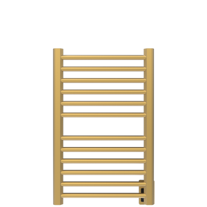 Amba Products S2132SB Sirio 12-Bar Hardwired Towel Warmer - 4 x 21.5 x 33.125 in. - Satin Brass Finish
