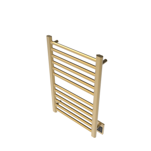 Amba Products S2132SB Sirio 12-Bar Hardwired Towel Warmer - 4 x 21.5 x 33.125 in. - Satin Brass Finish