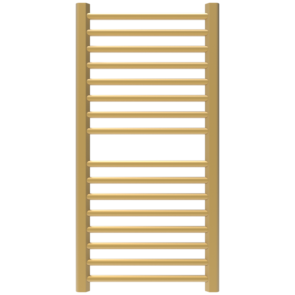 Amba Products S2142SB Sirio 16-Bar Hardwired Towel Warmer - 4 x 21.5 x 42.625 in. - Satin Brass Finish
