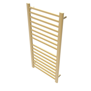 Amba Products S2142SB Sirio 16-Bar Hardwired Towel Warmer - 4 x 21.5 x 42.625 in. - Satin Brass Finish