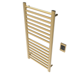 Amba Products S2142SB Sirio 16-Bar Hardwired Towel Warmer - 4 x 21.5 x 42.625 in. - Satin Brass Finish