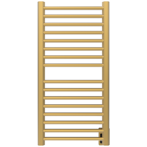 Amba Products S2142SB Sirio 16-Bar Hardwired Towel Warmer - 4 x 21.5 x 42.625 in. - Satin Brass Finish