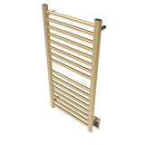 Amba Products S2142SB Sirio 16-Bar Hardwired Towel Warmer - 4 x 21.5 x 42.625 in. - Satin Brass Finish