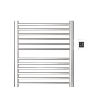 Amba Products S2932B Sirio 12-Bar Hardwired Towel Warmer - 4 x 29.375 x 33.125 in. - Brushed Finish