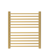 Amba Products S2932SB Sirio 12-Bar Hardwired Towel Warmer - 4 x 29.375 x 33.125 in. - Satin Brass Finish