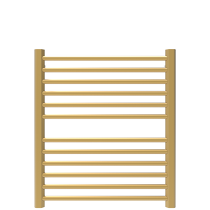 Amba Products S2932SB Sirio 12-Bar Hardwired Towel Warmer - 4 x 29.375 x 33.125 in. - Satin Brass Finish