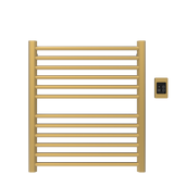 Amba Products S2932SB Sirio 12-Bar Hardwired Towel Warmer - 4 x 29.375 x 33.125 in. - Satin Brass Finish