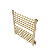Amba Products S2932SB Sirio 12-Bar Hardwired Towel Warmer - 4 x 29.375 x 33.125 in. - Satin Brass Finish