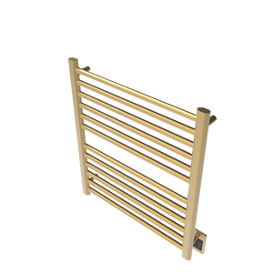 Amba Products S2932SB Sirio 12-Bar Hardwired Towel Warmer - 4 x 29.375 x 33.125 in. - Satin Brass Finish