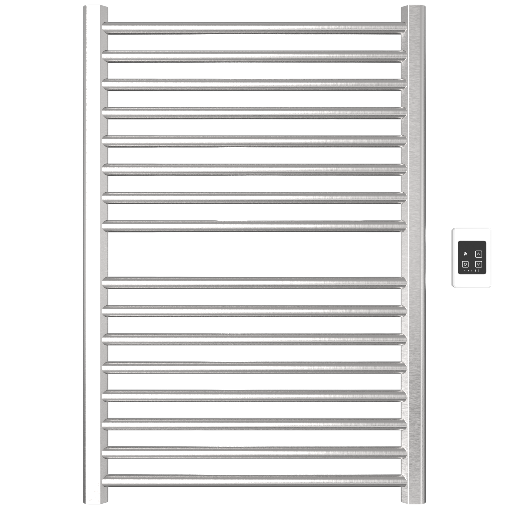 Amba Products S2942B Sirio 16-Bar Hardwired Towel Warmer - 4 x 29.375 x 42.625 in. - Brushed Finish