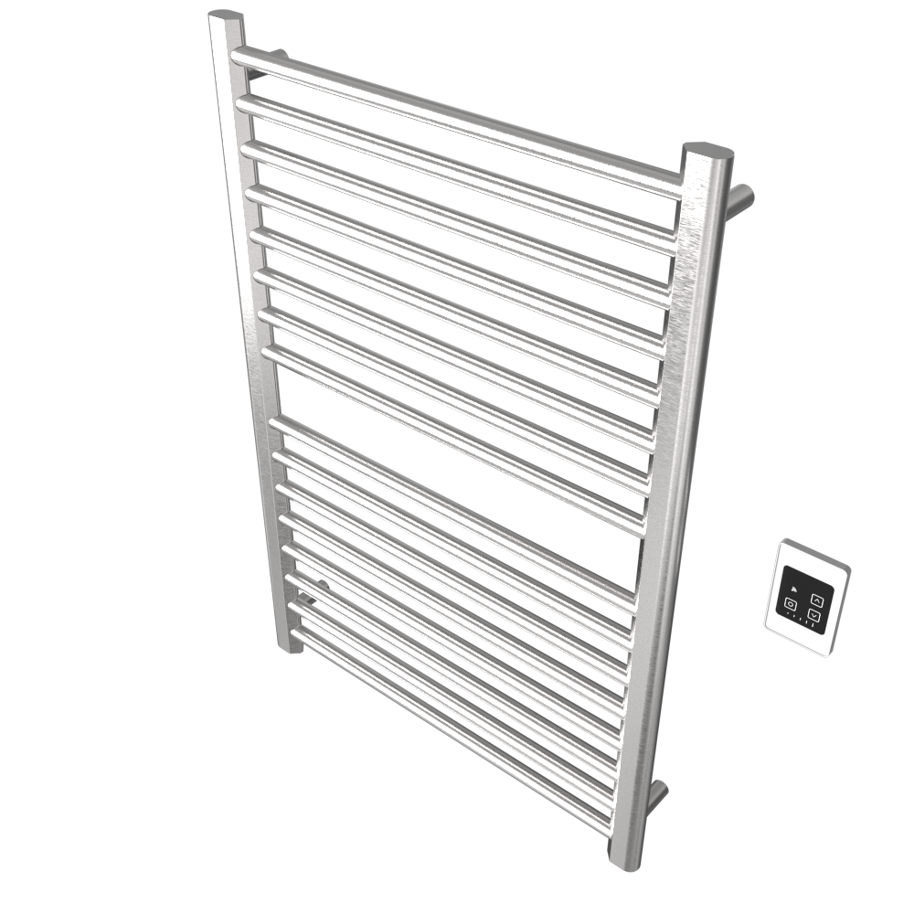Amba Products S2942B Sirio 16-Bar Hardwired Towel Warmer - 4 x 29.375 x 42.625 in. - Brushed Finish