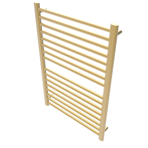Amba Products S2942SB Sirio 16-Bar Hardwired Towel Warmer - 4 x 29.375 x 42.625 in. - Satin Brass Finish