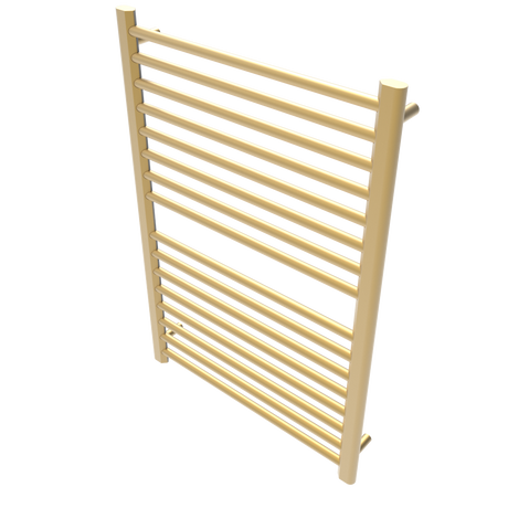 Amba Products S2942SB Sirio 16-Bar Hardwired Towel Warmer - 4 x 29.375 x 42.625 in. - Satin Brass Finish
