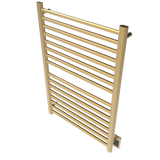 Amba Products S2942SB Sirio 16-Bar Hardwired Towel Warmer - 4 x 29.375 x 42.625 in. - Satin Brass Finish