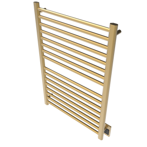 Amba Products S2942SB Sirio 16-Bar Hardwired Towel Warmer - 4 x 29.375 x 42.625 in. - Satin Brass Finish