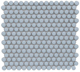 Roca Tile Usa Inc United States Ceramic Tile Cc Mosaics Plus+ Ii Bright Sky Blue Penny Round Porcelain Mosaics. Ufcc124-12Mt 1 Sheet = 1 Sq. Ft.