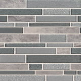 Smoky alps interlocking 11.81X11.81 glass Stone mesh mounted mosaic tile SMOT-GLSPIL-SMOALP8MM product shot multiple tiles angle view