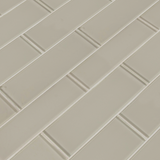 Snow cap white 3x9 glass wall tile  msi collection SMOT-GL-T-SNWHT39 product shot angle view