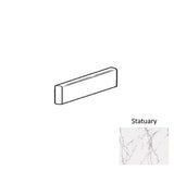 Roca Tile Usa Inc Elegant Ideas 3X13 Bullnose Statuary White Matte / Unpolished Porcelain Tile - Ufstup-S43D9
