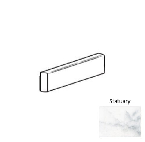 Roca Tile Usa Inc Elegant Ideas 6X18 Bullnose Statuary White Glossy / Bright Ceramic Wall Tile - Fstrv04A31