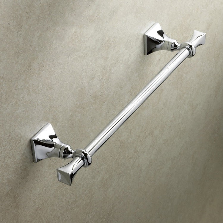 Towel Bar, Chrome, Classic, 15 Inch, Brass