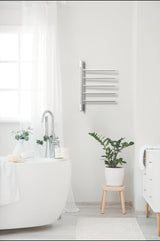 Amba Products SB5-B Swivel Bar Hardwired & Plug-in Combo Towel Warmer with 5 Bars - 4.438 x 24.563 x 34.625 in. - Brushed Finish