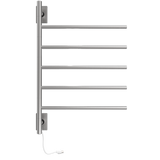 Amba Products SB5-B Swivel Bar Hardwired & Plug-in Combo Towel Warmer with 5 Bars - 4.438 x 24.563 x 34.625 in. - Brushed Finish