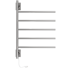 Amba Products SB5-B Swivel Bar Hardwired & Plug-in Combo Towel Warmer with 5 Bars - 4.438 x 24.563 x 34.625 in. - Brushed Finish
