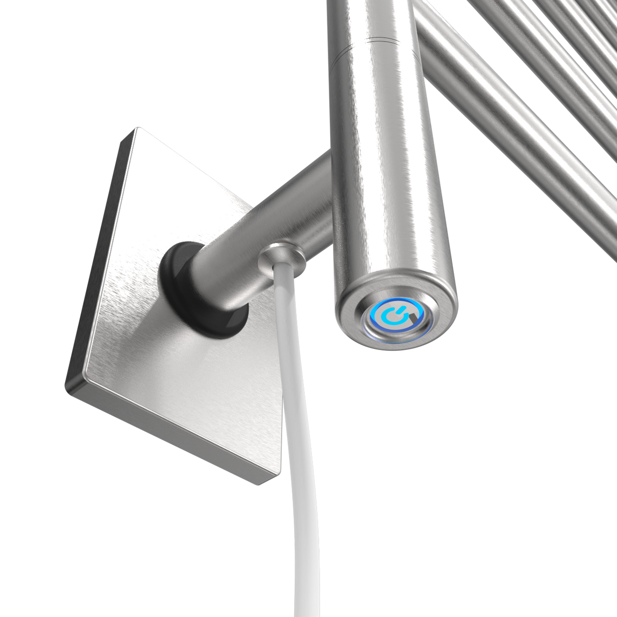 Amba Products SB5-B Swivel Bar Hardwired & Plug-in Combo Towel Warmer with 5 Bars - 4.438 x 24.563 x 34.625 in. - Brushed Finish