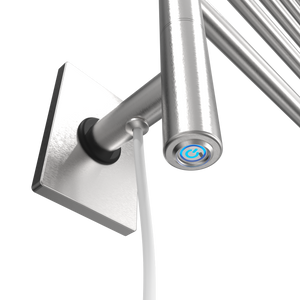 Amba Products SB5-B Swivel Bar Hardwired & Plug-in Combo Towel Warmer with 5 Bars - 4.438 x 24.563 x 34.625 in. - Brushed Finish