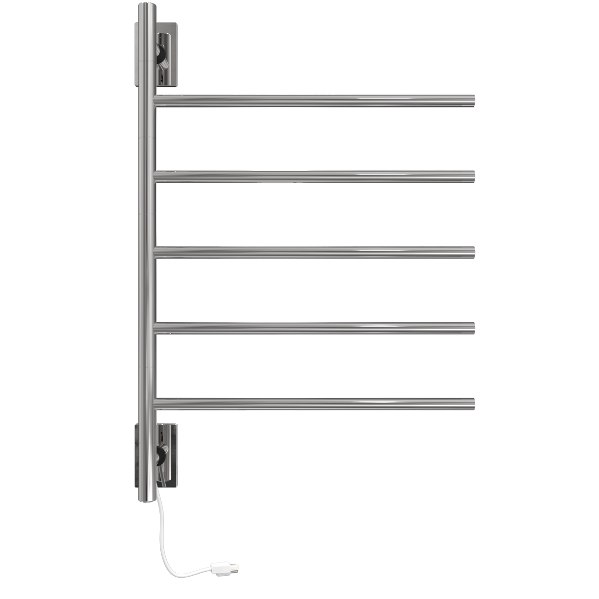 Amba Products SB5-P Swivel Bar Hardwired & Plug-in Combo Towel Warmer with 5 Bars - 4.438 x 24.563 x 34.625 in. - Polished Finish