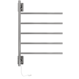 Amba Products SB5-P Swivel Bar Hardwired & Plug-in Combo Towel Warmer with 5 Bars - 4.438 x 24.563 x 34.625 in. - Polished Finish